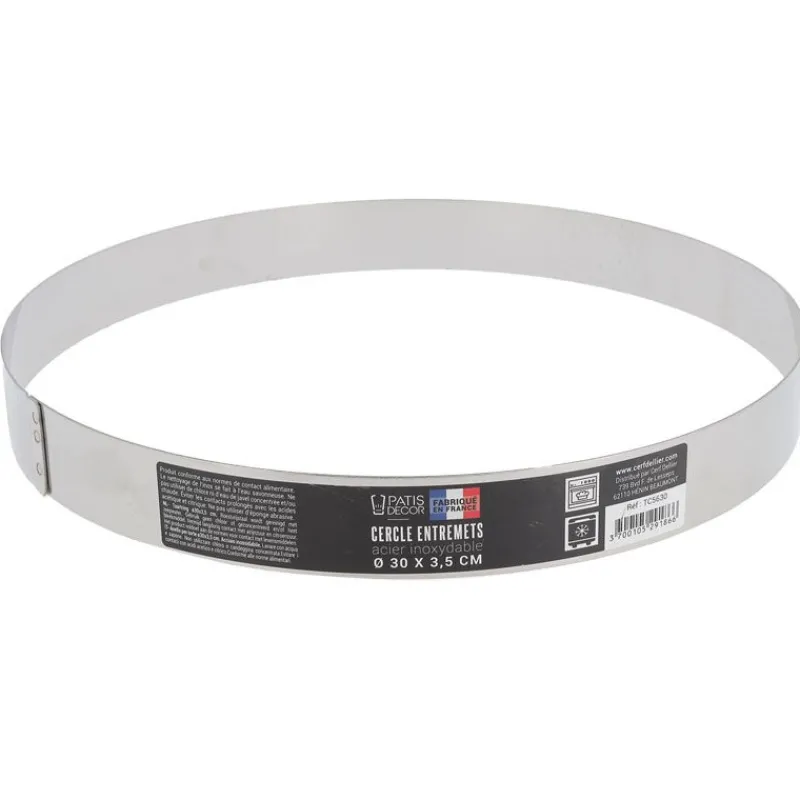 Online Cerf Dellier Cercle à entremets inox H 3,5 cm Ø 30 cm