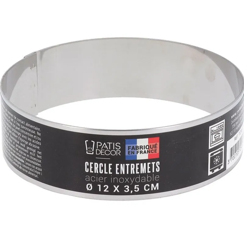 Sale Cerf Dellier Cercle à entremets inox H 3,5 cm Ø 12 cm