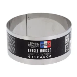 Discount Cerf Dellier Cercle à mousse inox H 4,5 cm Ø 10 cm