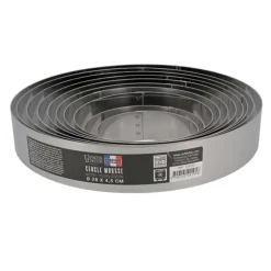 Hot Cerf Dellier Cercle à mousse inox H 4,5 cm Ø 22 cm