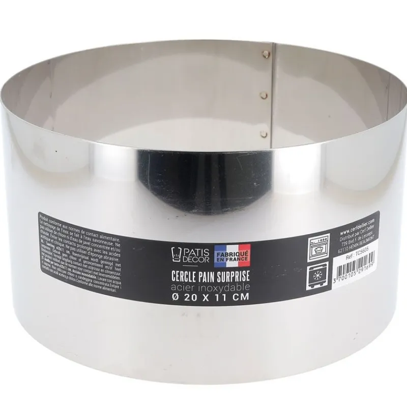 Online Cerf Dellier Cercle à pain surprise inox H 11 cm Diam 20 cm