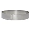 Cerf Dellier Cercle à pâtisserie extensible inox 18 à 36 cm H 3 cm De Buyer