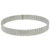 Cerf Dellier Cercle à tarte cannelé et perforé inox H 3 cm De Buyer
