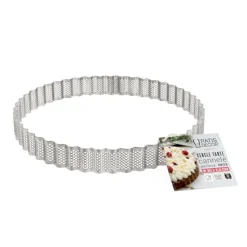 Online Cerf Dellier Cercle à tarte cannelé perforé inox H 2,5 cm Ø 20 cm