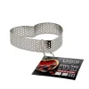 Hot Cerf Dellier Cercle à tarte perforé coeur inox H 2 cm Ø 8 cm