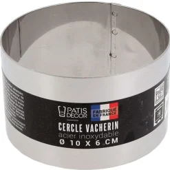 New Cerf Dellier Cercle à vacherin inox H 6 cm Ø 10 cm