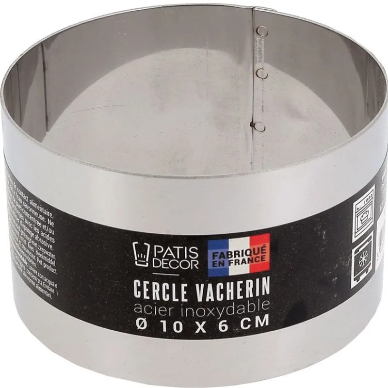New Cerf Dellier Cercle à vacherin inox H 6 cm Ø 10 cm