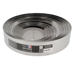 Cerf Dellier Cercle à vacherin inox H 6 cm Ø 16 cm