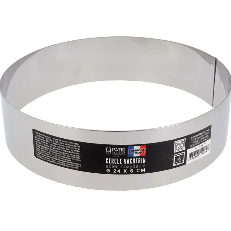 Best Cerf Dellier Cercle à vacherin inox H 6 cm Ø 24 cm