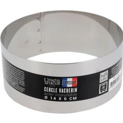 Cerf Dellier Cercle à vacherin inox H 6 cm Ø 14 cm