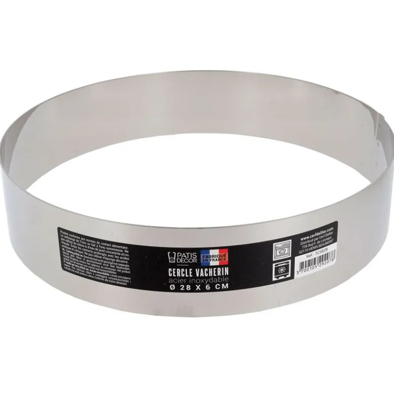 Outlet Cerf Dellier Cercle à vacherin inox H 6 cm Ø 28 cm