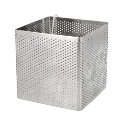 Online Cerf Dellier Cercle perforé carré en acier inoxydable carré - 8 x 8 x 8 cm