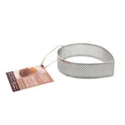 Online Cerf Dellier Cercle tarte "goutte" perforé en inox - 9,5 x 8 x 2,5 cm