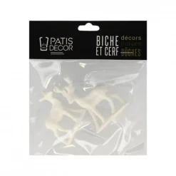Hot Cerf Dellier Cerf et biche blancs sur pique (x2)