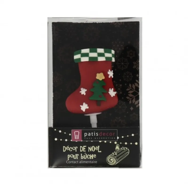 Discount Cerf Dellier Chaussette de Noël décorée sur pique