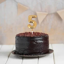 Hot Cerf Dellier Chiffre 3D 5 doré sur pique