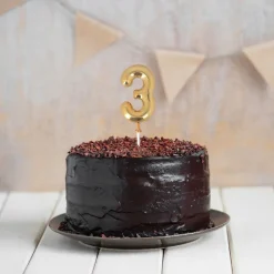 Discount Cerf Dellier Chiffre 3D 3 doré sur pique