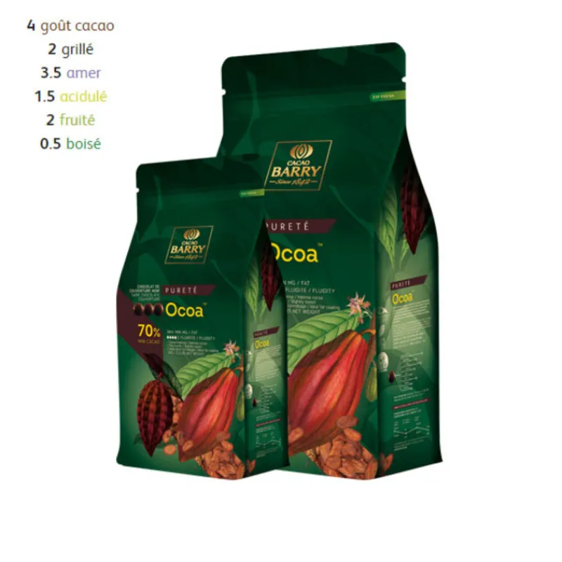 Clearance Cerf Dellier Chocolat de Couverture Noir Ocoa 70 % 5 Kg