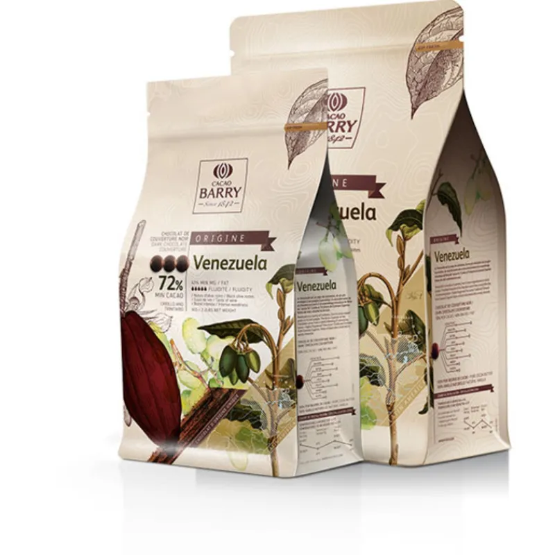 Cerf Dellier Chocolat de Couverture Noir Origine Venezuela 72 % 1 Kg