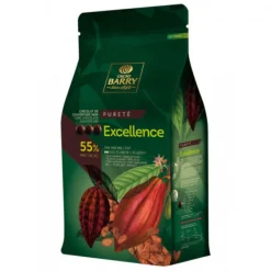 Best Cerf Dellier Chocolat de Couverture Noir Excellence pistoles 55 % 5 kg