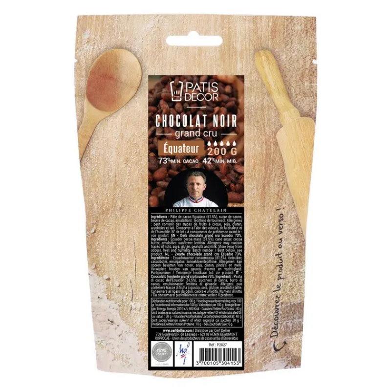 Hot Cerf Dellier Chocolat noir grand cru Equateur 73 % 200 g