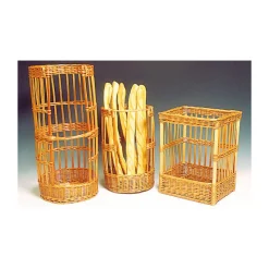 Clearance Cerf Dellier Claie à pain en osier ronde avec poignée Ø 40 cm hauteur 80 cm