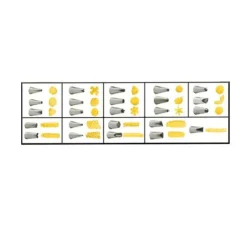 Hot Cerf Dellier Coffret 24 douilles décors fins inox