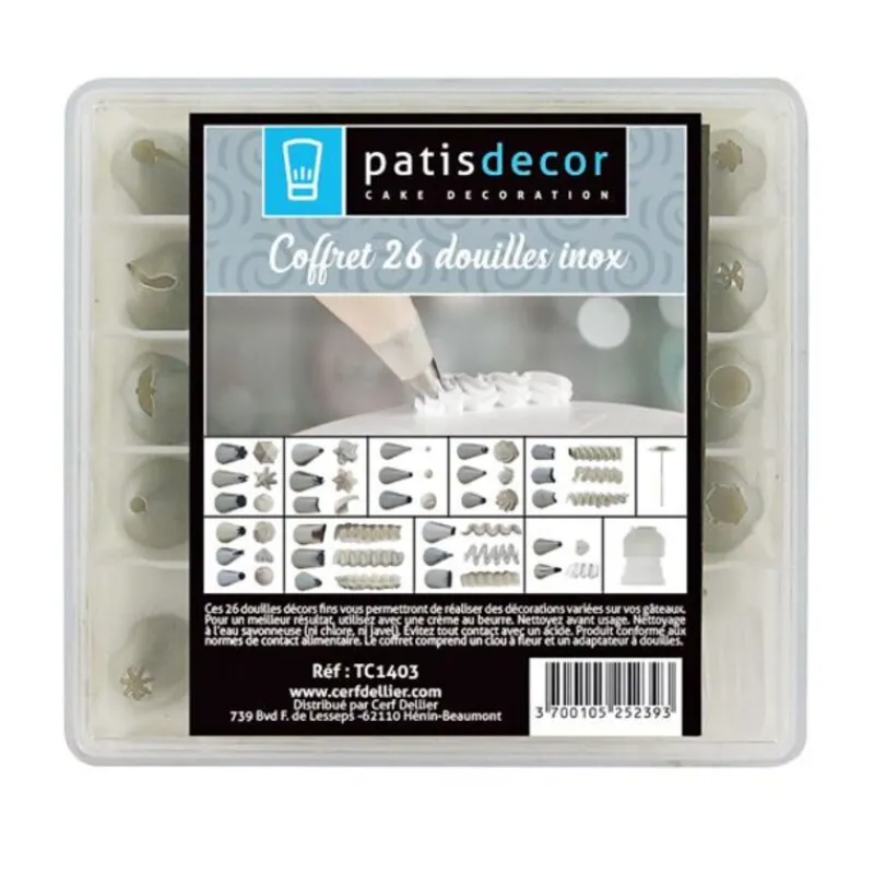 Sale Cerf Dellier Coffret 26 douilles décors inox