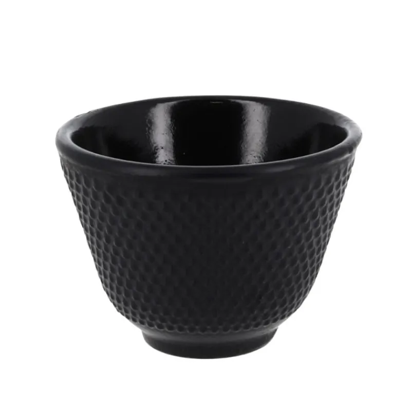 Hot Cerf Dellier Coffret théière + tasses à points en fer noir - 900 ml