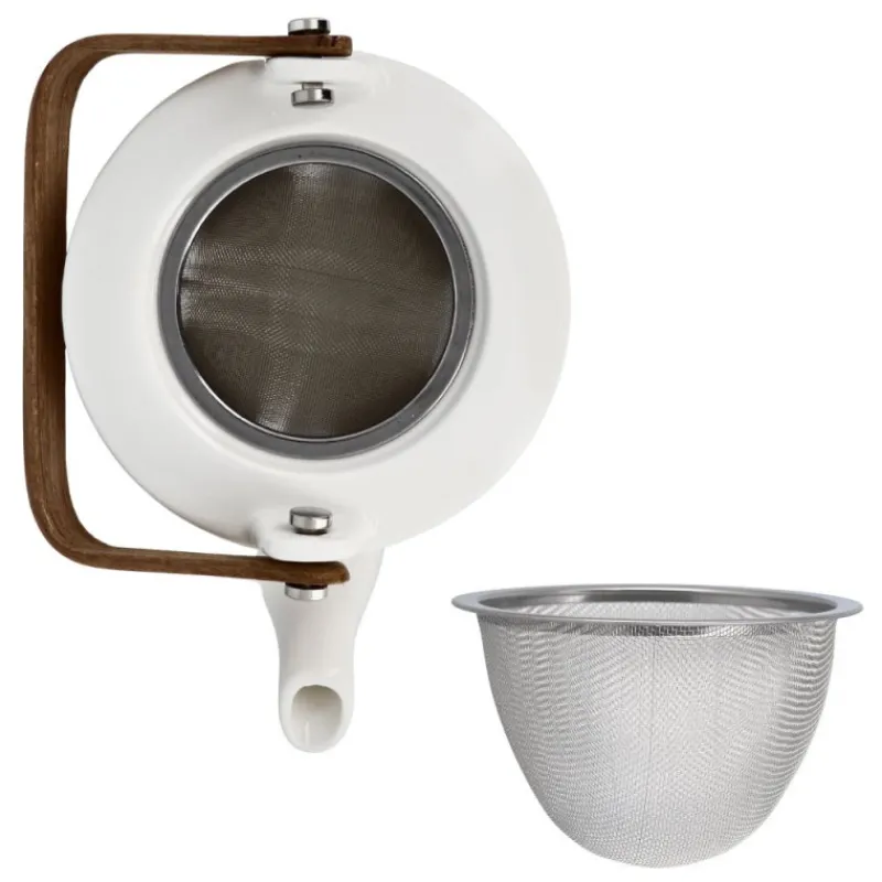 Discount Cerf Dellier Coffret théière + tasses en céramique blanche - 900 ml