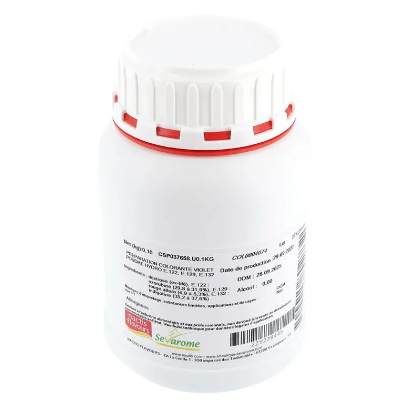 Sale Cerf Dellier Colorant poudre alimentaire Violet 100 g