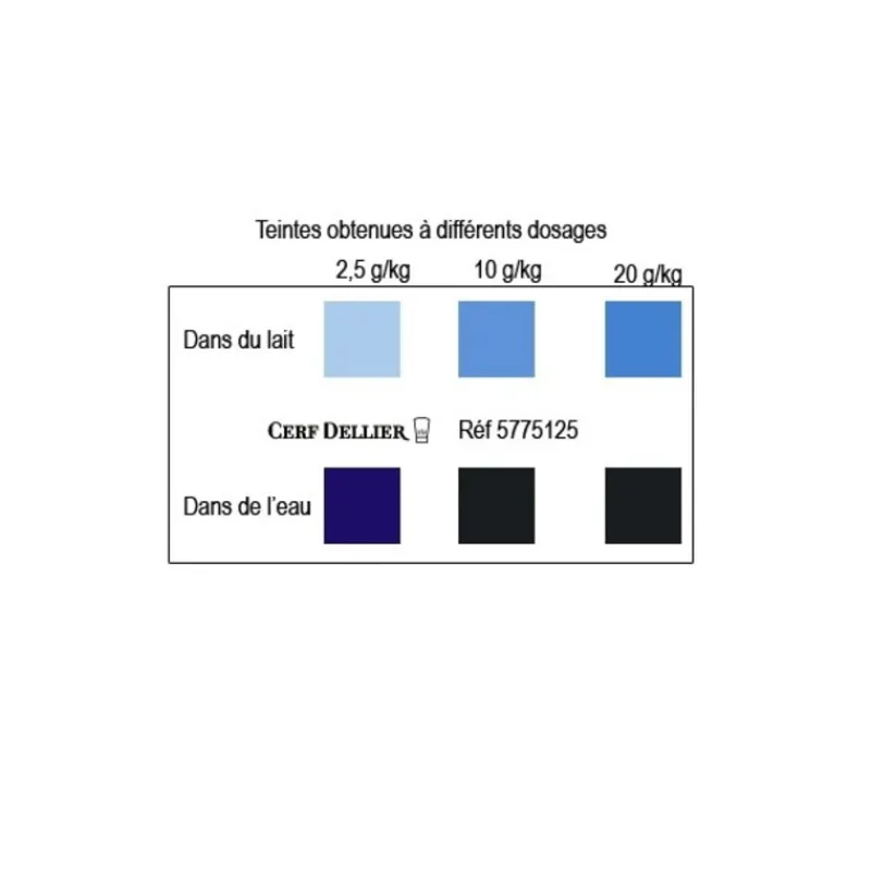 Cerf Dellier Colorant poudre alimentaire Noir Brillant 100 g