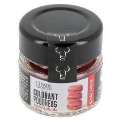 Cerf Dellier Colorant poudre hydrosoluble rouge fraise 8 g