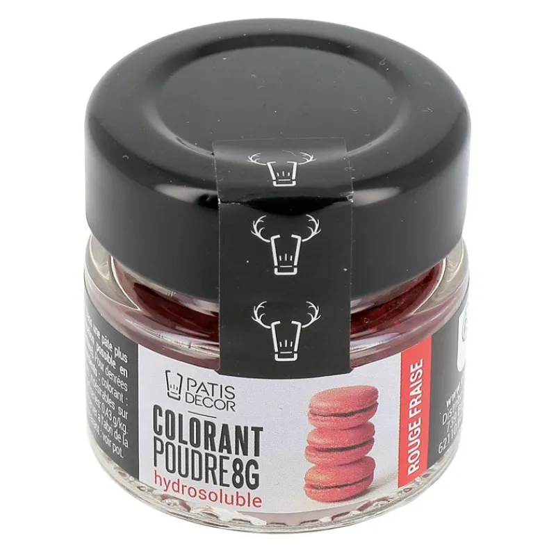 Cerf Dellier Colorant poudre hydrosoluble rouge fraise 8 g