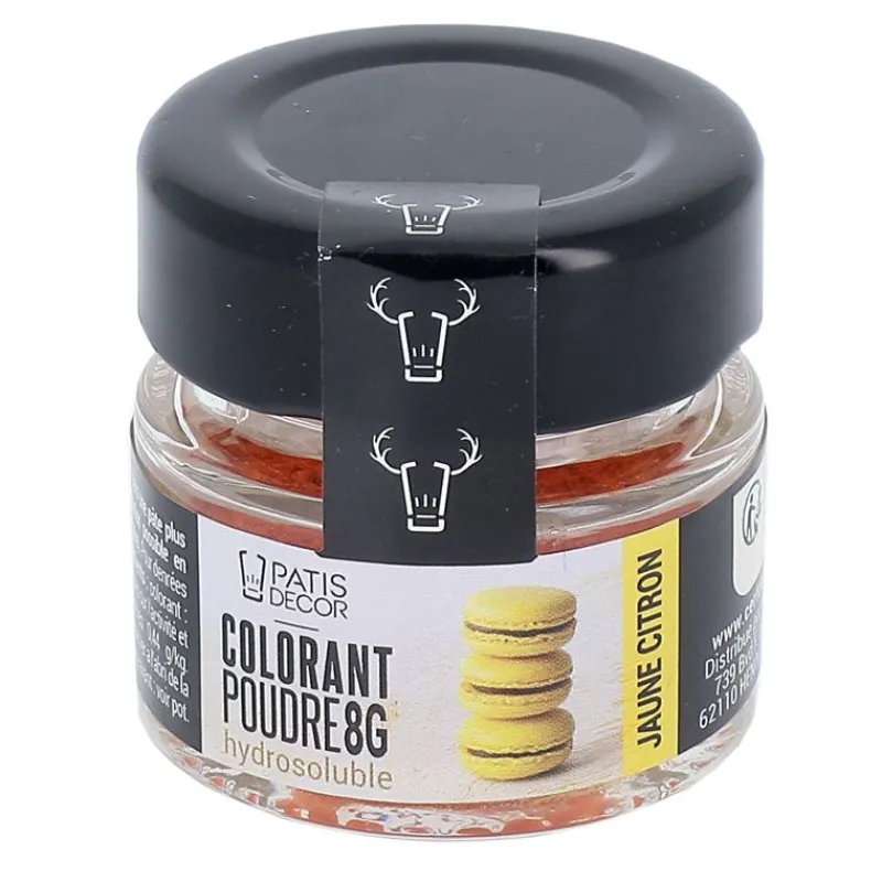 Online Cerf Dellier Colorant poudre hydrosoluble jaune citron 8 g