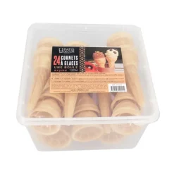 Hot Cerf Dellier Cornets à glace en azyme - 1 boule (x 24)