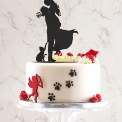 Online Cerf Dellier Couple de mariés avec chat métal noir