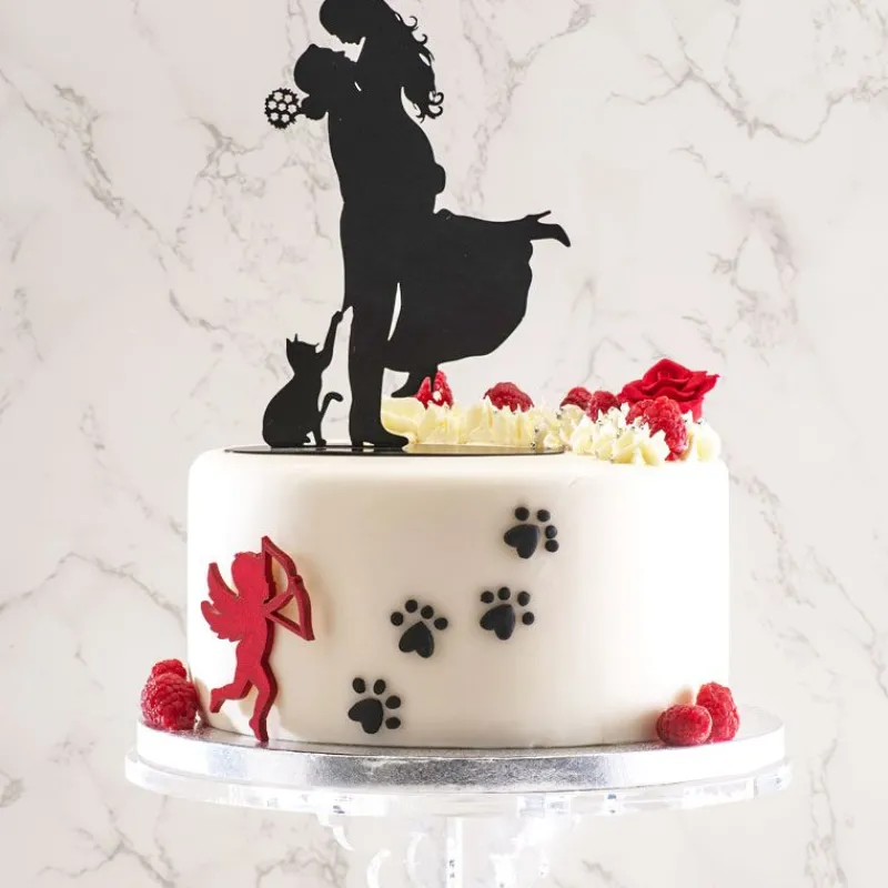 Online Cerf Dellier Couple de mariés avec chat métal noir