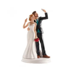 Outlet Cerf Dellier Couple mariés Selfie 20 cm