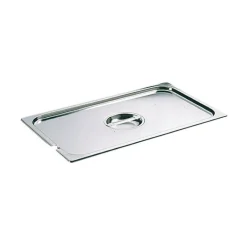 New Cerf Dellier Couvercle inox avec poignée GN 1/3 et encoche pour louche - pour bac sans anse