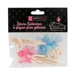 Outlet Cerf Dellier Cupcake Toppers Ballerines assorties (x 12)