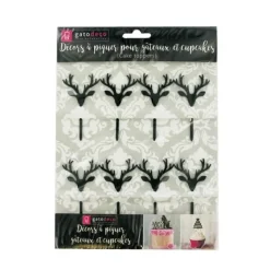 Online Cerf Dellier Cupcake Toppers Cerfs (x8)