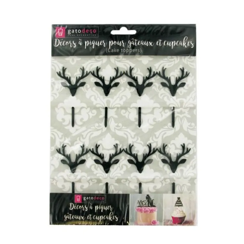 Online Cerf Dellier Cupcake Toppers Cerfs (x8)