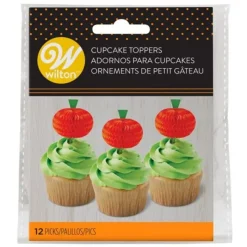 Discount Cerf Dellier Cupcake Toppers citrouille Wilton (x12)