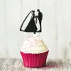 New Cerf Dellier Cupcake Toppers Couples de mariés (x 8)