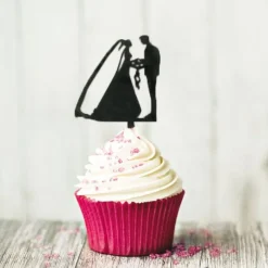 New Cerf Dellier Cupcake Toppers Couples de mariés (x 8)