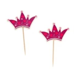 Sale Cerf Dellier Cupcake Toppers Couronnes de princesses (x 12)