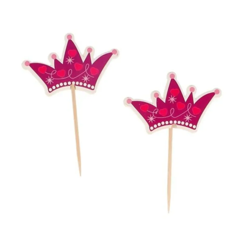 Sale Cerf Dellier Cupcake Toppers Couronnes de princesses (x 12)