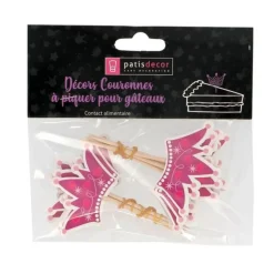 Sale Cerf Dellier Cupcake Toppers Couronnes de princesses (x 12)