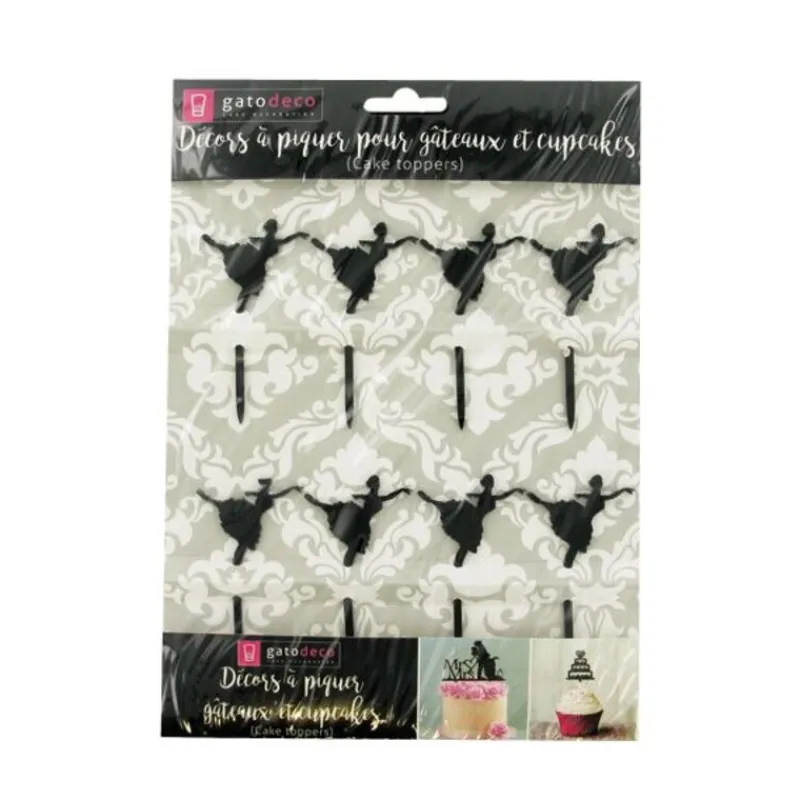 Hot Cerf Dellier Cupcake Toppers Danseuse (x 8)